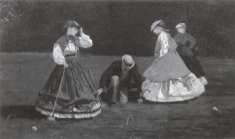 Winslow Homer Das Krocketspiel oil painting picture